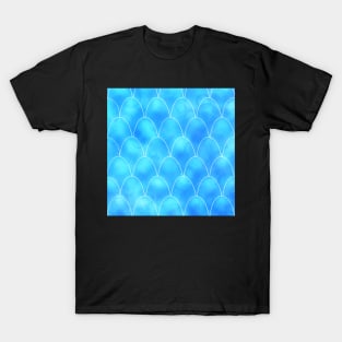 Blue Mermaid Scales Pattern T-Shirt